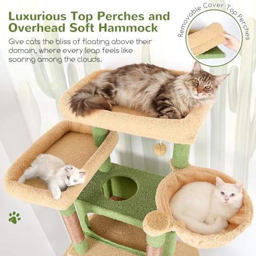 Globlazer Cactus Giant Tall Heavy Duty Cat Tower for Indoor Large Cat, F83B - Image 3