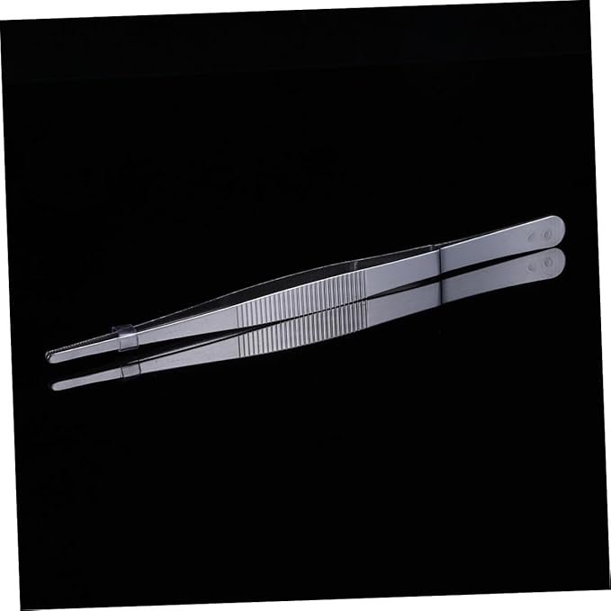 Straight Tweezers for Reptiles Stainless Steel Feeding Nippers Multi-purpose Cleaning Tool