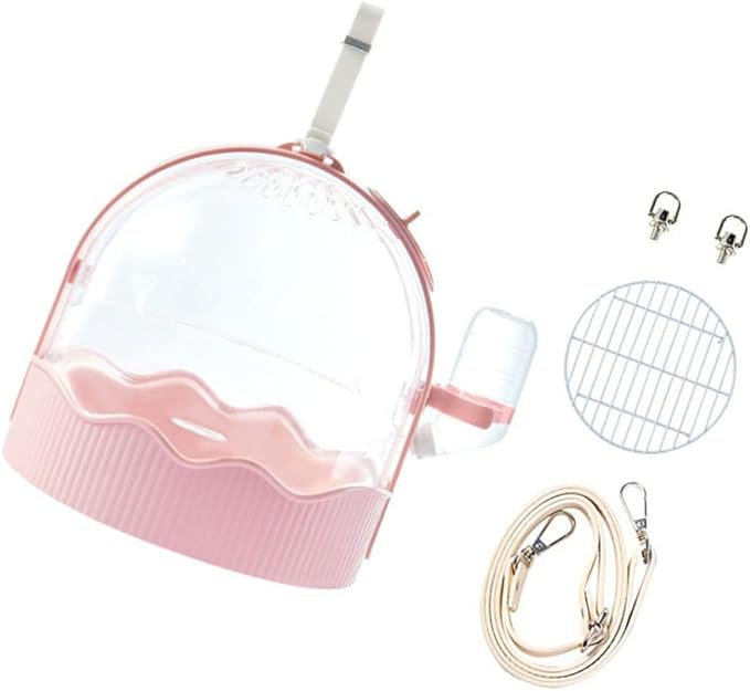 Parrot Outdoor Carriers Cage Lightweight Small Pet Travel Cage with Water Bottle