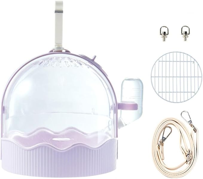 Parrot Outdoor Carriers Cage Lightweight Small Pet Travel Cage with Water Bottle