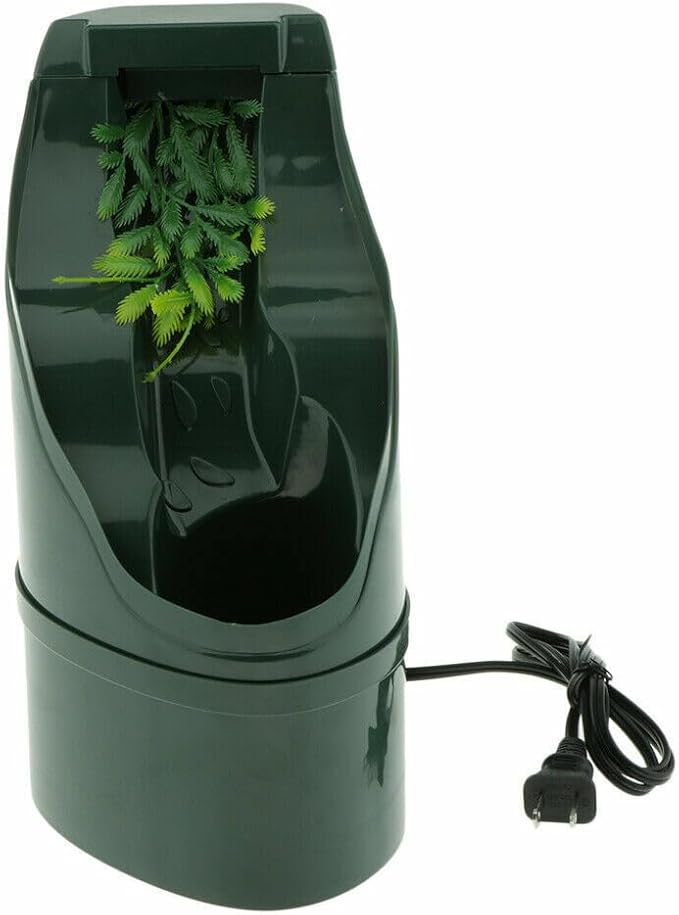 Reptile Chameleon Cantina Drinking Fountain Water Dripper Comes with Feeding Tongs Frosted Tweezer with Extra Pump for Lizard Turtle Snake Spider Frog Gecko Simulated Waterfall
