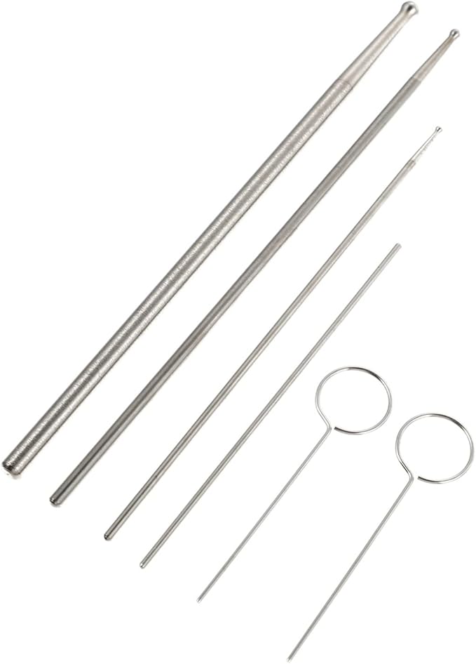 ibasenice 1set Stainless Steel Gender Probe for Snakes and Reptiles Easy Use Sexing Tool for Accurate Detection Stainless Steel Design for Use