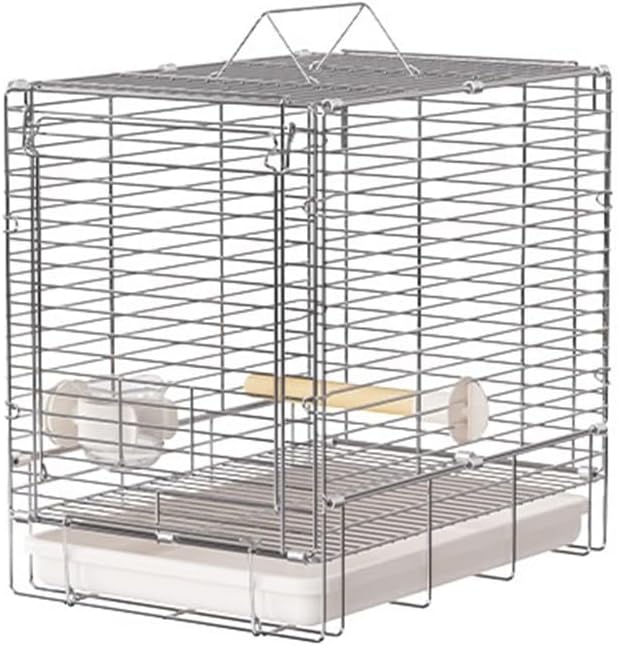 Bird Cages Foldable Birdcage Drawer Tray with Double Handles for Easy Cleaning and Carrying Birds for Outdoor Use (White)
