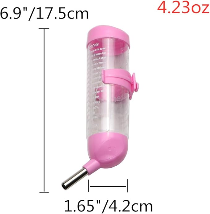 2 Packs, Hamster Water Bottle + Hamster Wheel Hamster Flying Saucer for Dwarf Hamsters Gerbil Mice