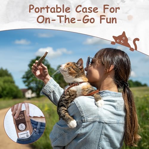 Nocciola 3 Pack Catnip Toys for Cats, Funny Cat Toys Filled with 100% Pure Organic Catnip, Safe Kitten Teething Chew and Kicker Toys, Stress Relieving Fun for Indoor Cats, Brown - Image 6