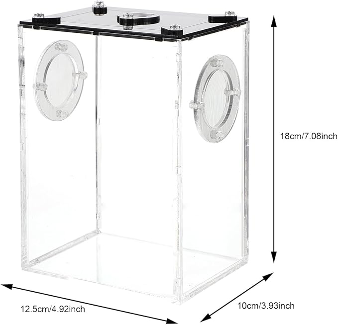 Mipcase Box Box Reptile Feeding Lizard Terrarium Reptile Tank Enclosure Jumping Spider Habitat Container Carrier Breeding Tanks Transparent Feeding Accessories Snake Cage