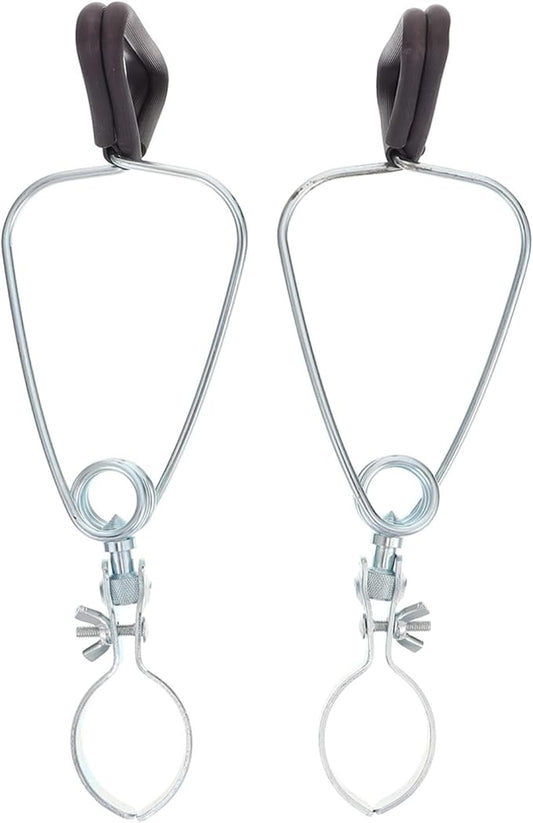 Abaodam 2Pcs Reptile Light Fixing Clips Durable Metal Lampshade Clamps for Climbing Pets Compatible with Fixtures Reptile Lamp Supplies for Better Observation