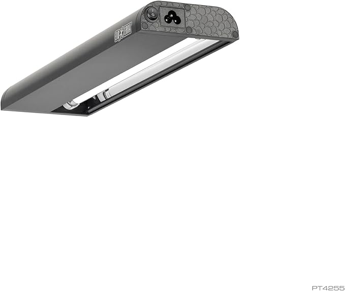 Exo Terra T5 Reptile UVB Fixture 35cm 8W, High‑Output Reptile UVB Light for Terrariums, Compact Reptile UVB Lighting System for Lizards, Turtles & Amphibians