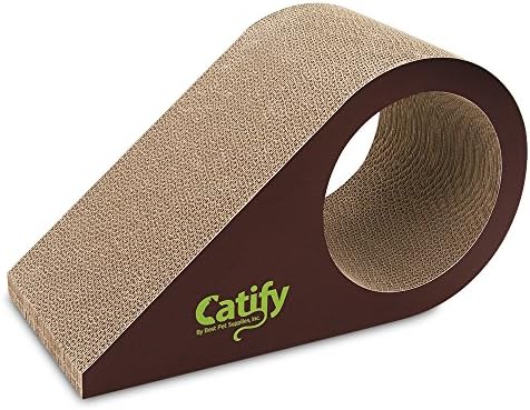 Best Pet Supplies Catify Corrugated Cardboard Cat Scratcher - Droplet by BestPetSuppliesLLC