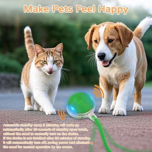 Goosheep 1PK Automatic Rolling Interactive Cat Toys Ball for Indoor Cat Dog - Image 4