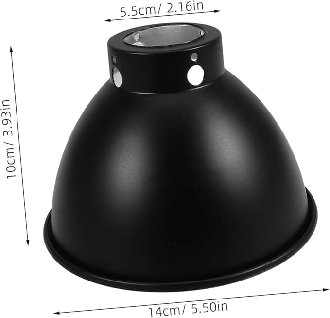 Toddmomy Reptile Heat Lamp Shade Dome Reflective Cover for Terrarium Lighting Optimal Heat Distribution Compatible with Various Bulbs Easy Assembly for Reptile Habitat