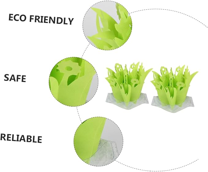 FOMIYES 4pcs Reptile Box Humidifier Natural Gasification Simulation Plants for Humidity Control Terrariums and Reptile Enclosures