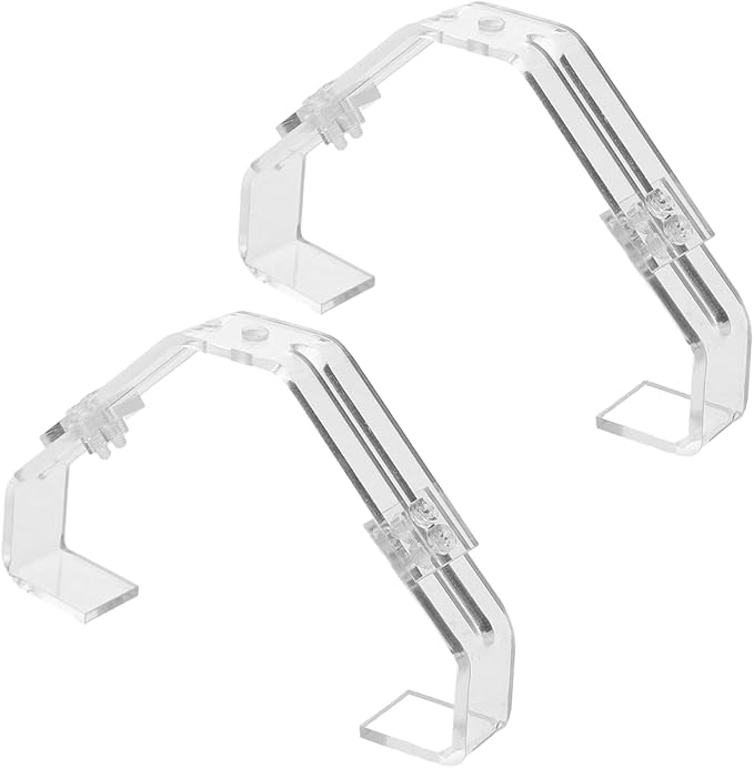 Toddmomy 2-Pack Adjustable Aquarium Light Holder, Clear Acrylic Fish Tank Lamp Mount Bracket for Rimless Reptile Habitat, Fits 3-12mm Glass Thickness