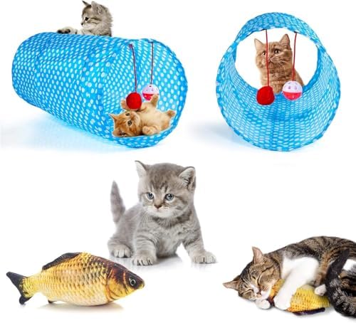 AILUKI 35PCS Cat Toys Variety Pack for Indoor Cats, Kitten Toys Cat Tunnel - Image 2