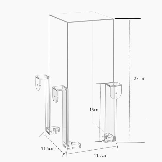 Aquarium Accessories,Decor with Brackets,DIY Living Room,Maintenance Easy Install,Fittings,Negative Pressures Tank Parts, Large with Brackets