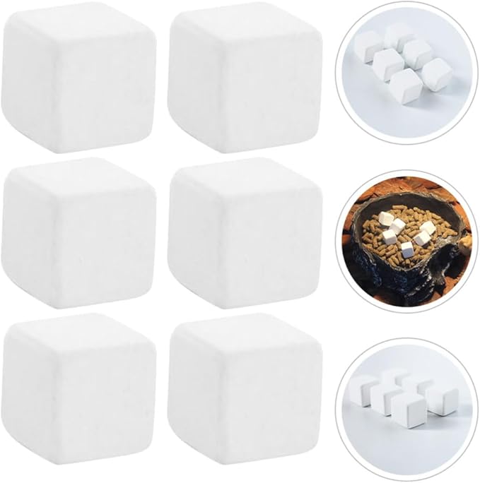 EXCEART 6pcs Calcium Blocks for Turtles and Reptiles Essential Mineral Cubes for Healthy Growth Convenient Aquatic and Terrestrial Use Enriched Trace Elements