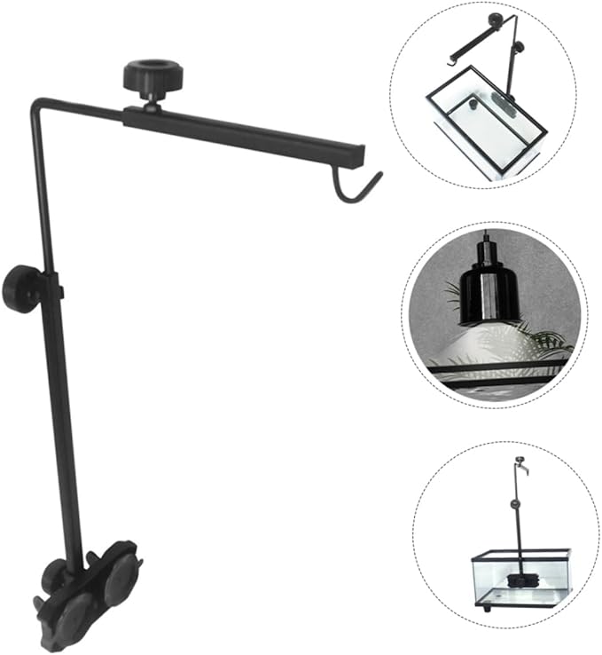 Reptile Heat Lamp Fixture Bracket Fish Tank Light Stand for Turtle Basking Sturdy Construction Aesthetic Versatility Reptile Accessories for Enhancing Pet Habitat