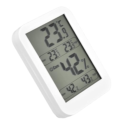 Semme Accurate Digital Hygrometer with Large LCD Display for Greenhouse Warehouse and Reptile Enclosures