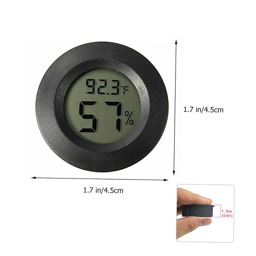 VICASKY Compact Digital Thermohygrometer Kit 7pcs Mini Reptile Tank Thermometers Humidity Meters for Home Office Outdoor