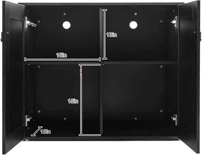 REPTI ZOO Reptile Terrarium Cabinet, Reptile and Amphibian Terrarium Stand 36" W x 18" D x 30" H