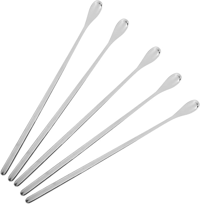 5pcs Portable Lizard Food Spoons Long Handle Feeding Tool for Small Animals Durable Material Effortless Control for Balanced Nutrition Reptile Tanks