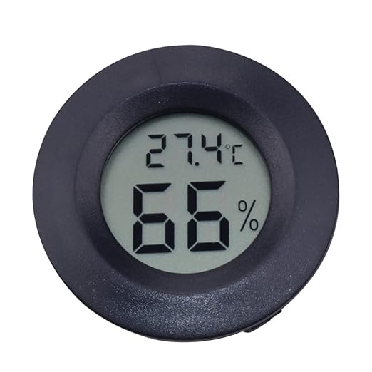 Digital Reptile PET Humidity Meter Temperature Monitor Embedded Acrylic Hygrometer for Terrarium Use Accurate Humidity and Temperature Measurement for Reptile Enclosures