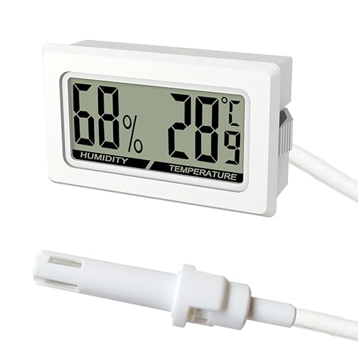 Practical Digital Hygrometer Thermometer for Vivariums and Incubators with Accurate Measurements and Humidity for Eggs and Humidity Control