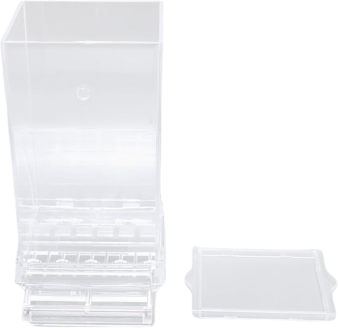 Bird Feeder and Water Dispenser Set, Automatic Cage Food Container for Medium and Large Birds, Transparent Plastic - Gravity Driven Convenience, No Mess Design, Easy Installation