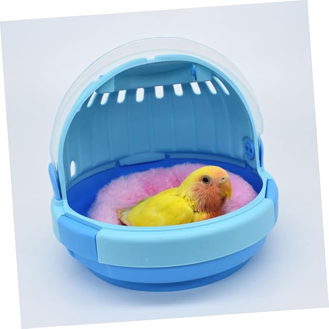 BESPORTBLE Portable Handheld Pet Parrot Carrier Vented Travel Cage for Birds for Hamsters and Birds Includes Comfortable Fleece Liner for Safety