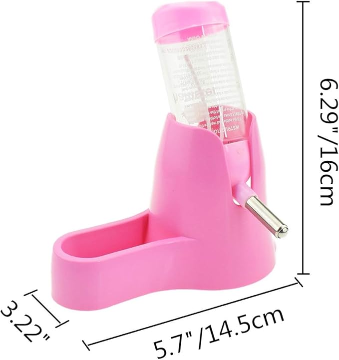 2 Packs, Hamster Water Bottle + Hamster Wheel Hamster Flying Saucer for Dwarf Hamsters Gerbil Mice