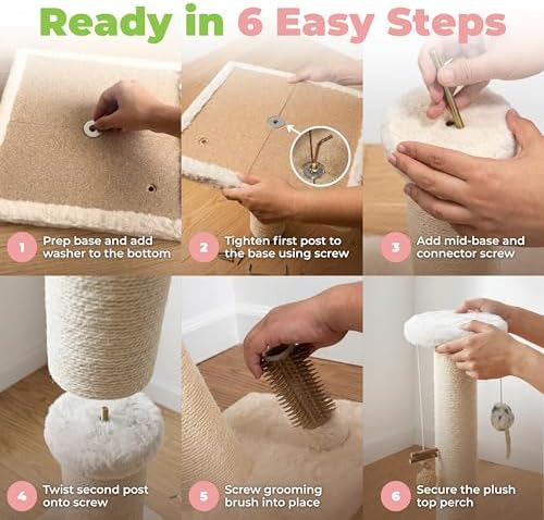 Best Pet Supplies Catify Cat Scratching Post - Beige H: 25" - Image 5