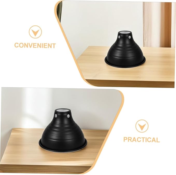 NUOBESTY 3pcs Reptile Heat Lamp Shade Iron Reflective Cover for Enhanced Brightness Compatible Cages Safe and Heating Lamp Housing for Reptile Habitats