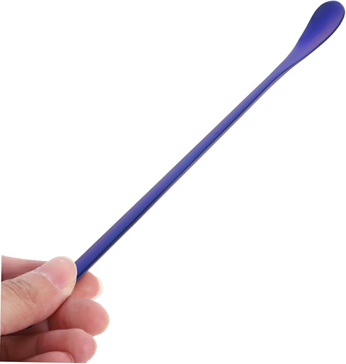 2pcs Reptile Feeding Spoon Long Handle Stainless Steel Pet Food Tools for Lizards Convenient Feeding Supplies for Small Animals Blue