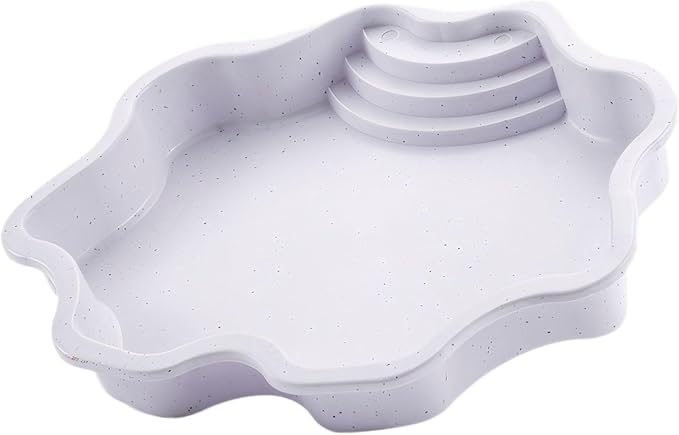 Pet Bathing Tub with Accessory Ramp - Reptile Soaking Container with Climbing Feature