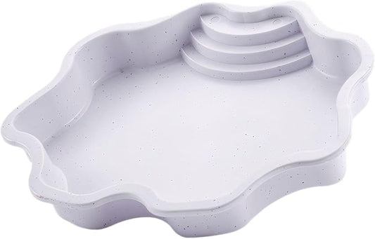 Pet Bathing Tub with Accessory Ramp - Reptile Soaking Container with Climbing Feature