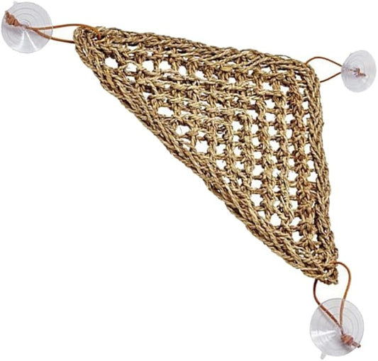 Hemoton Stable Triangle Reptile Hammock Bed for Lizards Small Crabs Elevated Swing Mat with Suckers for Easy Setup for Geckos and Reptile Accessories