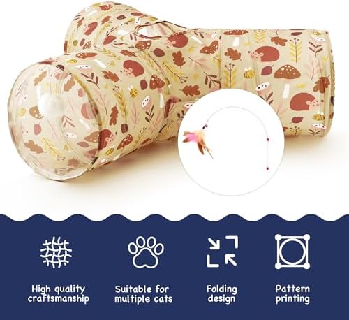 Tempcore Cat Tunnel, 3-Way Collapsible Toy for Indoor Cats, Hedgehog - Image 7