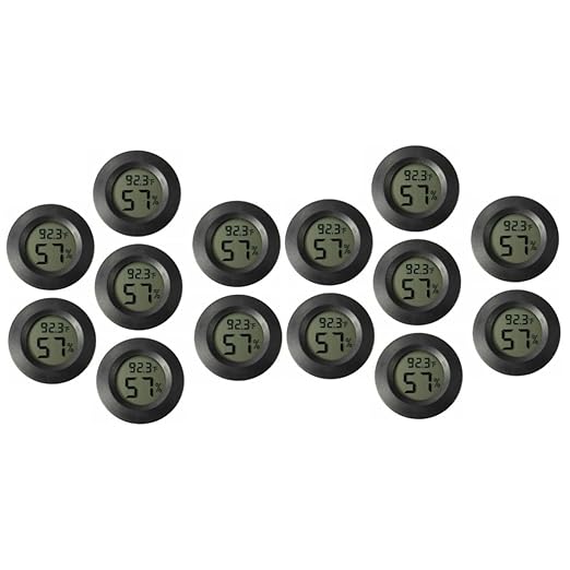 VICASKY 2sets Mini Humidistat Thermometer Reptile Tank Hygrometer Accurate Humidity Temperature Gauge 7pcs*2