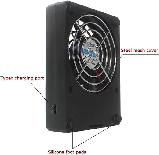 Digital Display Intelligent Control Ventilation Fan Reptile Rainforest Tank Thermometer and Hygrometer