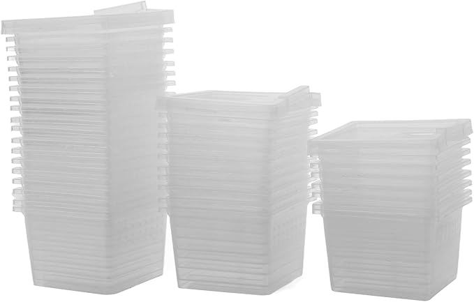 balacoo Transparent Reptile Breeding Box Mini Feeding Cage Tank with Lid 2.67X2.16X1.77 Inch Compact Lightweight Insect Habitat for Spider Scorpion Gecko Snake