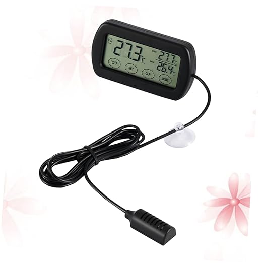 Toddmomy LCD Digital Hygrometer for Egg Hatching and Pet Monitoring Alarm Function Large LCD Display Abs Material Easy Fixing with Suction Cup for Incubators and Home Use