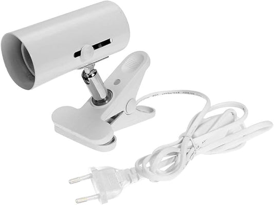Lamp Bases E27 Reptile Lamp Holder Heating Lamp Set Clip-on Bulb with Cover Pet Light Support Dropshipping - (Color: White EU plug; Base Type: 2G11)