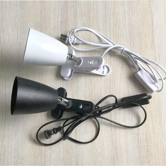 Universal Variable Direction E27 Lamp Base Plant Growth Lamp Holder with Clip for Reptile heating Lighting - (Color: Black)