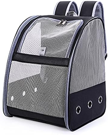 Birdcages Birdcage Breathable Sling Backpack Foldable Lightweight Outdoor Travel Multifunctional Pu Mesh Pet Parrot Parrot Bag,Bk