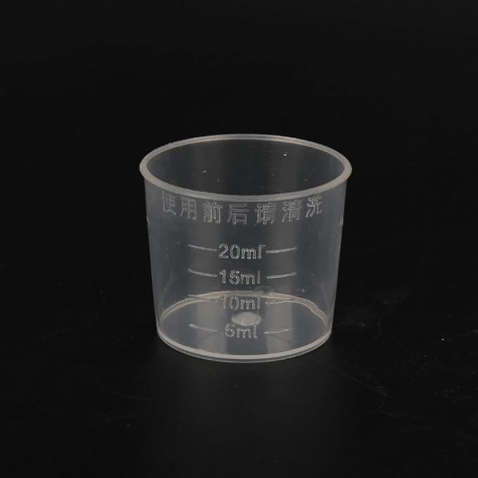 VICASKY 30pcs Reptile Food Measuring Cups Set 20ml Reusable Plastic Feeding Bowls for Gecko Lizard Crawling Pets Terrarium Use