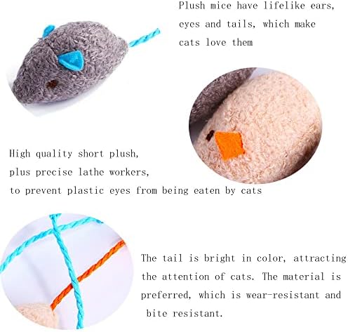 Cat Toy Interactive Toy Plush Mouse Shaped Toy - (3 Pack) - Image 3