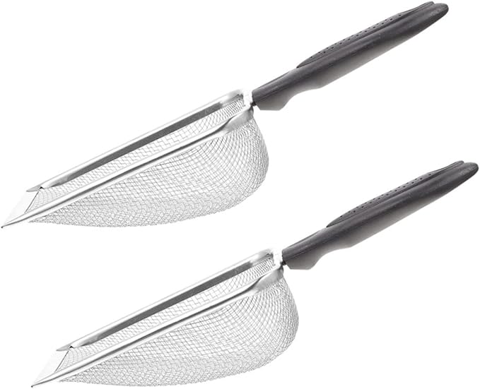 TOYANDONA 2pcs Portable Stainless Steel Reptile Shovels for Easy Substrate Cleanup Durable Household Scoopers for Tortoise Lizard and Scorpion Care