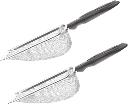 TOYANDONA 2pcs Portable Stainless Steel Reptile Shovels for Easy Substrate Cleanup Durable Household Scoopers for Tortoise Lizard and Scorpion Care