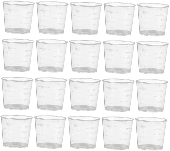 20ml Reptile Food Measuring Cups Set 30pcs Washable Scale Cups for Crawling Pets Practical Measuring Dishes for Lizards and Small Animals