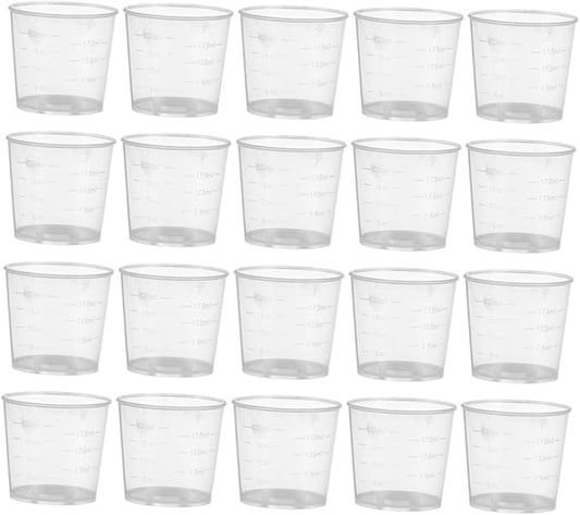 20ml Reptile Food Measuring Cups Set 30pcs Washable Scale Cups for Crawling Pets Practical Measuring Dishes for Lizards and Small Animals
